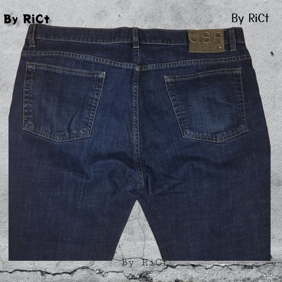 John Varvatos Men Jeans Size 38x33 Relaxed Straight Blue Denim Mid Rise Buttons - Picture 9 of 11